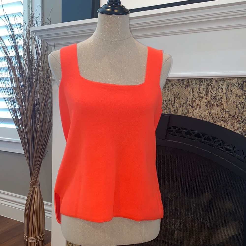 Anthropologie Bright Orange Tank Top
